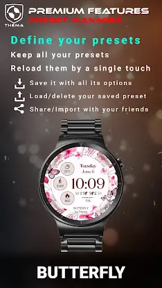Butterfly Watch Face screenshot 5