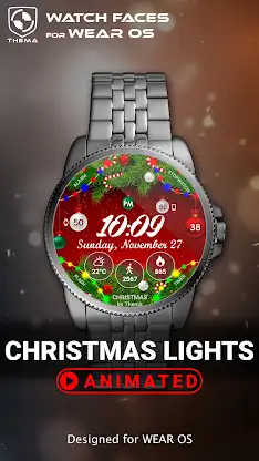 Christmas Lights Watch Face screenshot 1