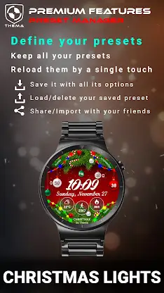 Christmas Lights Watch Face screenshot 5