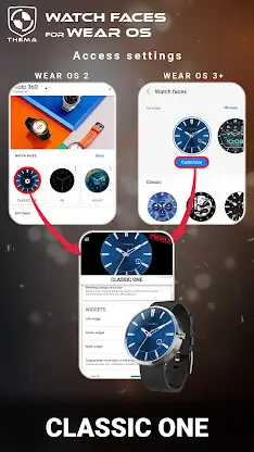 Classic One Wear Watch Face screenshot 3