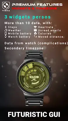 Futuristic GUI Watch Face screenshot 4