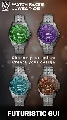Futuristic GUI Watch Face screenshot 2