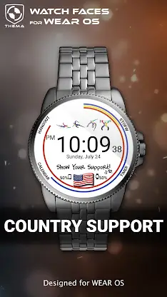 Country Support Watch Face screenshot 1