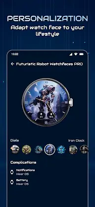 Futuristic Robot Watchface PRO screenshot 2
