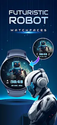 Futuristic Robot Watchface PRO screenshot 1