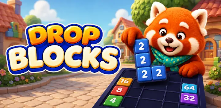 Drop Blocks Puzzle 2048 — Android game banner