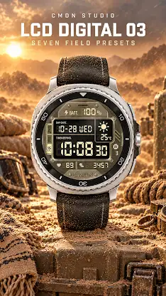 Tactical LCD Watch Face screenshot 1