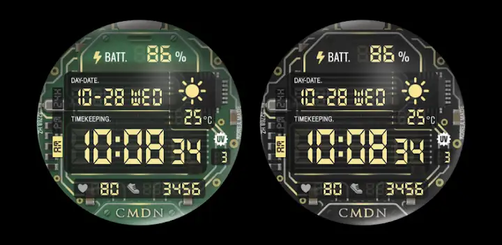Circuit Board LCD Watch Face — Android app banner