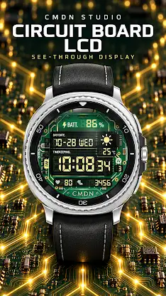 Circuit Board LCD Watch Face screenshot 1