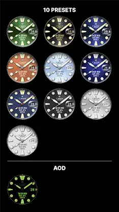 Classic Dive Watch Face screenshot 2