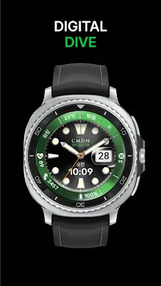 Digital Dive Watch Face Green screenshot 3