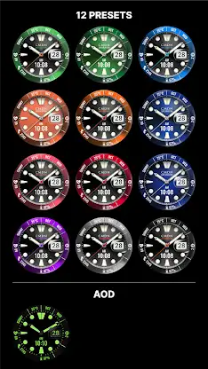 Digital Dive Watch Face Green screenshot 2
