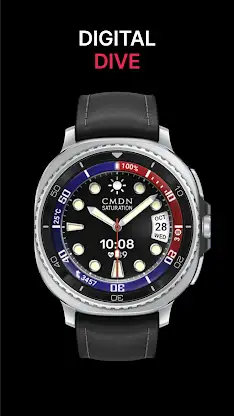 Digital Dive Watch Face White screenshot 7