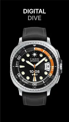 Digital Dive Watch Face White screenshot 4