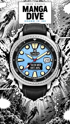 Manga Dive Watch Face screenshot 1