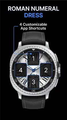 Roman Numeral Dress Watch Face screenshot 3