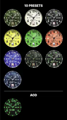 Digital Military Watch Face screenshot 2