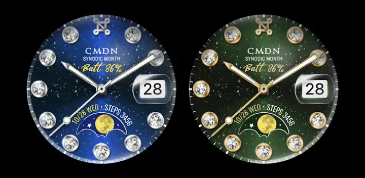 Moonphase Watch Face Diamond — Android app banner