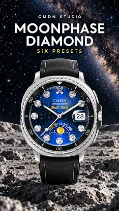 Moonphase Watch Face Diamond screenshot 1