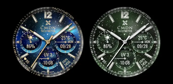 Starry Night Chrono Watch Face — Android app banner