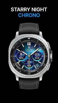 Starry Night Chrono Watch Face screenshot 3