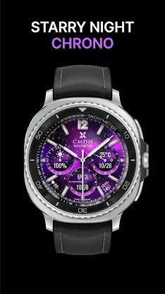 Starry Night Chrono Watch Face screenshot 8