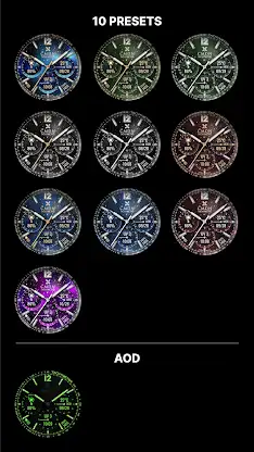 Starry Night Chrono Watch Face screenshot 2