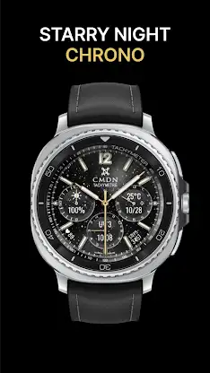 Starry Night Chrono Watch Face screenshot 4