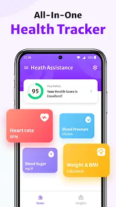 Heart Rate, BP & Sugar App screenshot 1