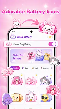 Emoji Battery & Status Bar screenshot 1