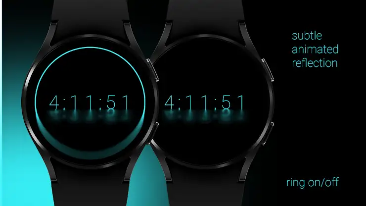 Dark Reflection Watch Face screenshot 2