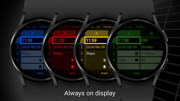 Spreadsheet Watch Face screenshot 6