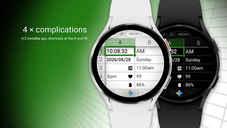 Spreadsheet Watch Face screenshot 4