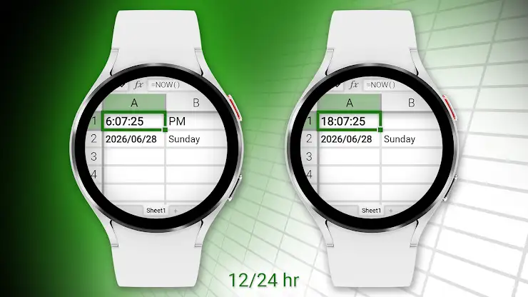 Spreadsheet Watch Face screenshot 2