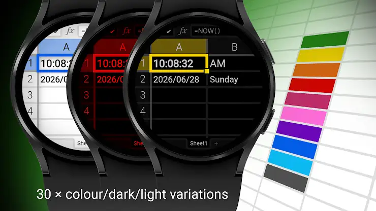 Spreadsheet Watch Face screenshot 5