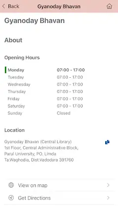 Parul University Library screenshot 3