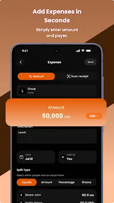 iSplit: Split Bills & Expenses screenshot 2
