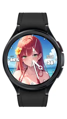 Anime Girls Analog Watch Face screenshot 2