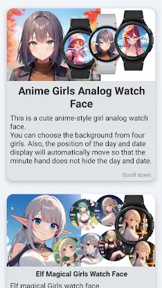 Anime Girls Analog Watch Face screenshot 1