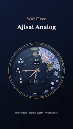 Ajisai Analog Watch Face screenshot 2