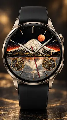 Fuji Dawn Japanese Watch Face screenshot 1