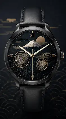 Moonlit Fuji Watch Face screenshot 1