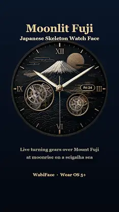 Moonlit Fuji Watch Face screenshot 2