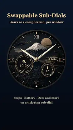 Moonlit Fuji Watch Face screenshot 3