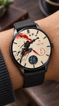 Sumi Ninja Japanese Watch Face screenshot 2