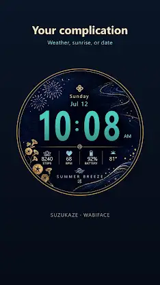 Suzukaze Japanese Watch Face screenshot 6