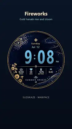 Suzukaze Japanese Watch Face screenshot 3