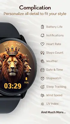 Lion Watchface ULTRA SGW7 screenshot 4