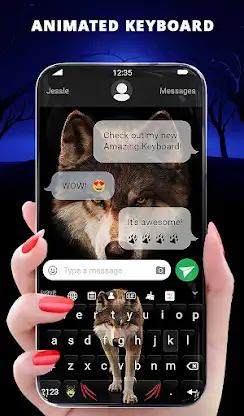 Lone Wolf Wallpaper + Keyboard screenshot 2