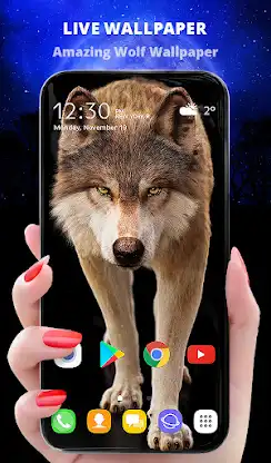 Lone Wolf Wallpaper + Keyboard screenshot 1